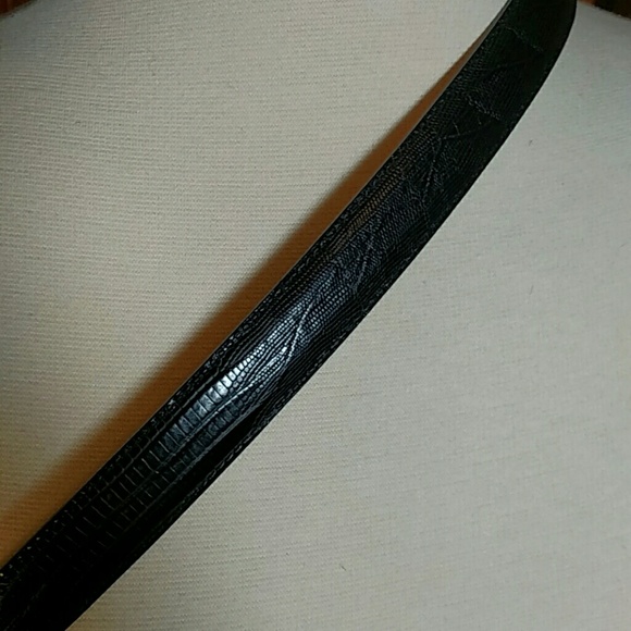 Brooks Brothers Reptile Print Leather Belt