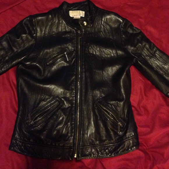 Michael Kors black leather jacket