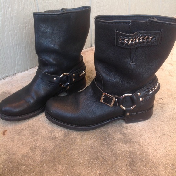 Black Frye Moto Boots