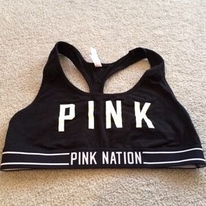 PINK black bra top