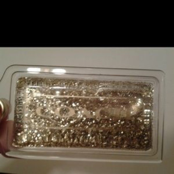 ISO Coach Poppy gold glitter hang tag - Picture 1 of 1