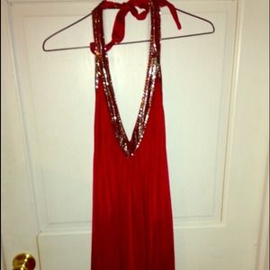 Beautiful BCBG sequined red dress!