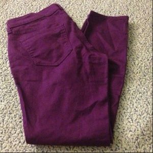 Purple skinny jeans