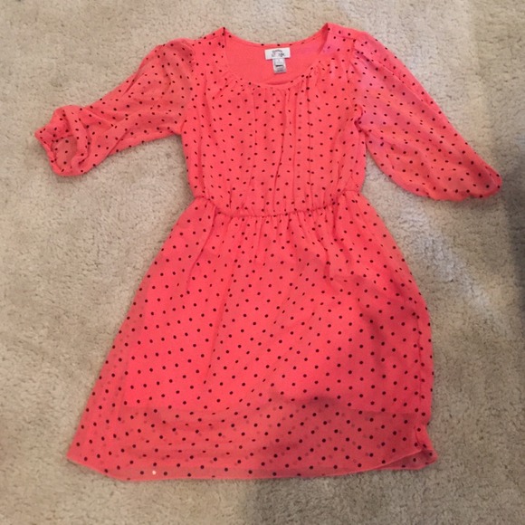 Pink polka dot dress