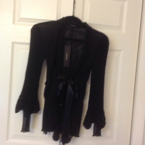 Knit twin set in voile and mohair from Italy - Picture 4 of 4