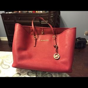 Red Michael Kors Purse