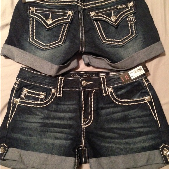 Miss me cuffed bling shorts