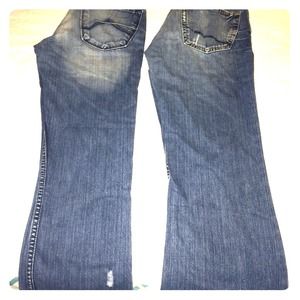 Three pair Armani Exchange and BKE jeans