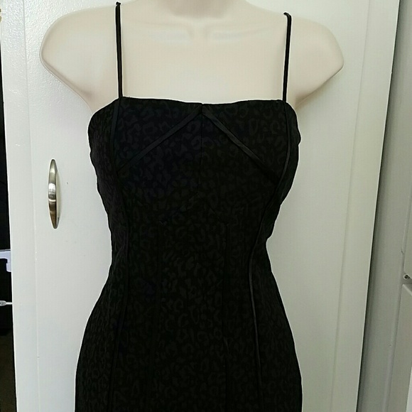 (Sold) NWOT Xoxo cheetah print black dress - Picture 2 of 4