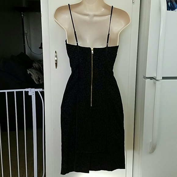 (Sold) NWOT Xoxo cheetah print black dress - Picture 3 of 4