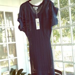 Lacoste+Malandrino Teal Crochet Dress