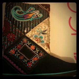 Sugar beaded and quilted boots.