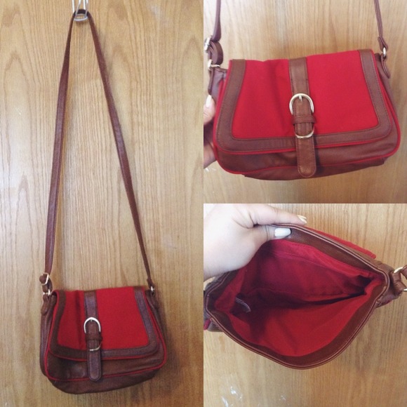 Red/Brown Crossbody Purse
