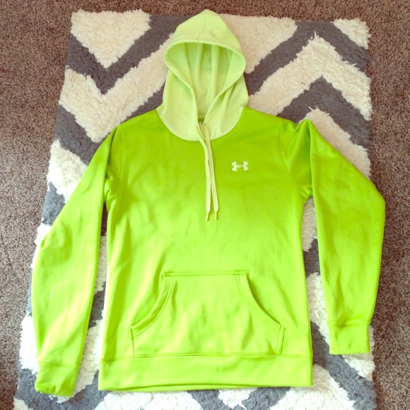 Lime green two-toned Under Armour hoodie 💚
