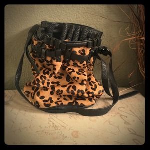 Gorgeous Alexander Wang leopard bucket spike bag