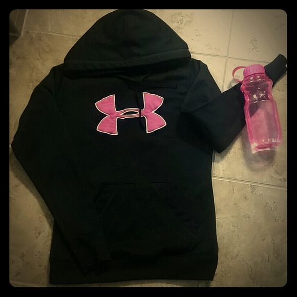 Black/Pink under Armour pullover hoodie