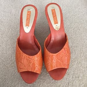 Nine West Orange wedges
