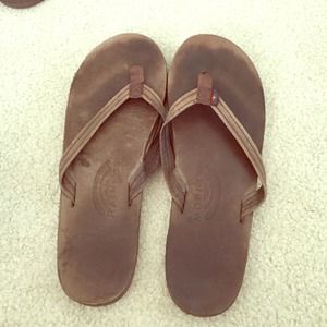 Rainbow dark brown sandals
