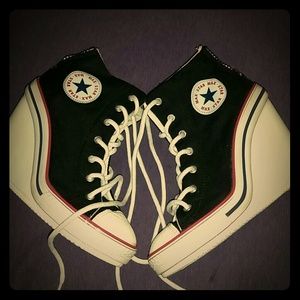 Tennis shoe platform wedges