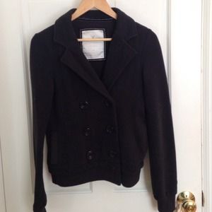 Black pea coat