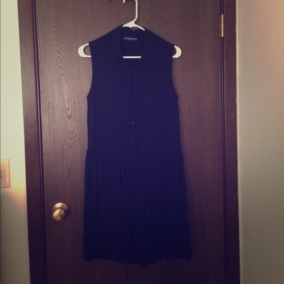 Brandy Melville Black Collard Dress
