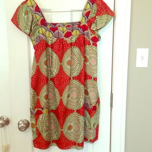 Hanna G. Bohemian silk tunic dress with pockets