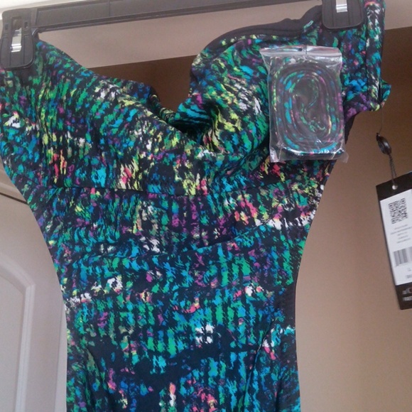 Sale---Floral swimsuit- S - Picture 2 of 3