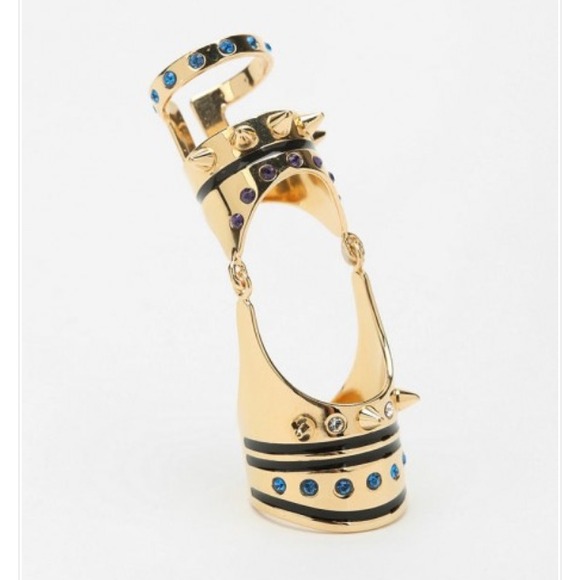 UO X MFP ring w Swarovski crystals & spikes