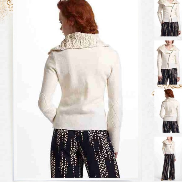 Anthropologie zip up Moto sweater - Picture 2 of 4