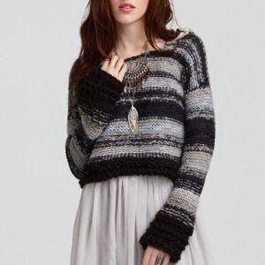 Free people bell sleeve cropped sweater