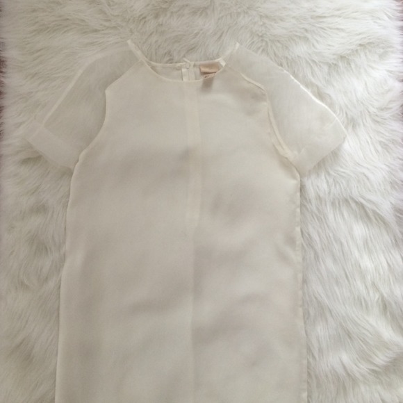 White sheer detail shift