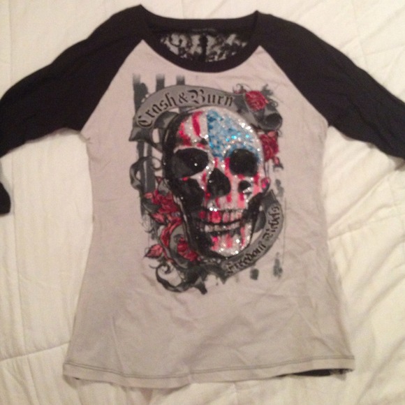 Crash and Burn lace back jersey sz L