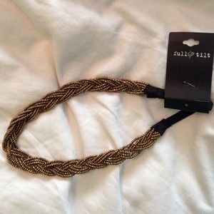 Gold Beaded Headband Brand New