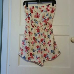 White Floral Romper
