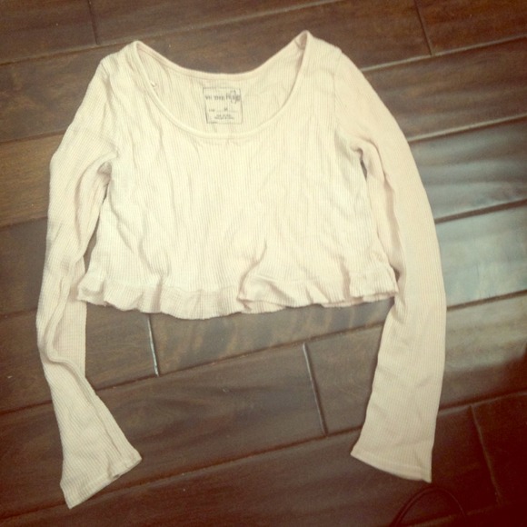 Free People Waffle Crop Top