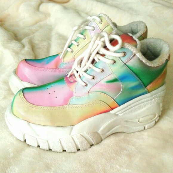 *sold Ebay*Vtg Buffalo Rave Sneakers Platform UNIF