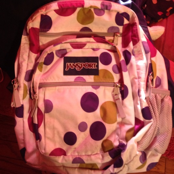 Polka dot jansport backpack