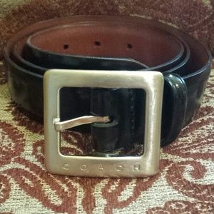 Coach Black Leather Belt