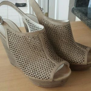 Coach leather wedges size 8