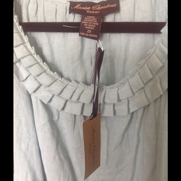 Ruffled Marisa Christina Sleeveless Top - Picture 2 of 2