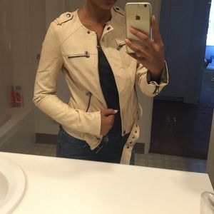 Tan leather jacket
