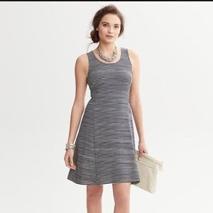 Banana Republic striped fit and flare dress
