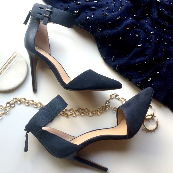 Joe's Jeans Shoes - Navy d'Orsay Ankle Strap Pumps