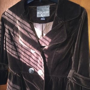 Mac & Jac Brown Velvet  Short Jacket
