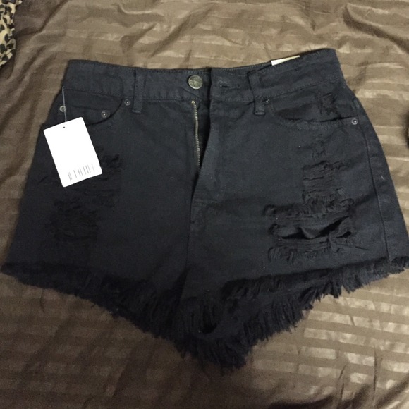 BDG black high rise shorts