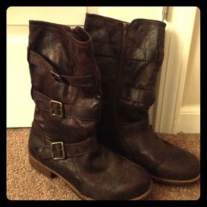 Cute distressed look boots