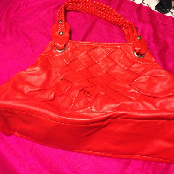 Red big hand bag