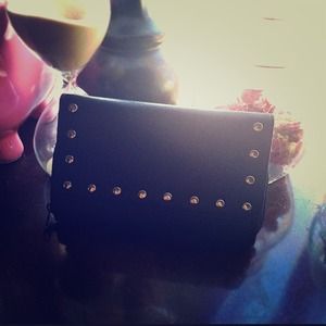 Small Black studded wallet