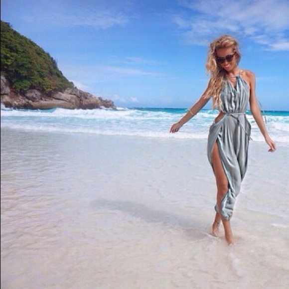 🚫DISCONTINUED🚫 Boho Blue Maxi / Beach Cover-up - Picture 4 of 5