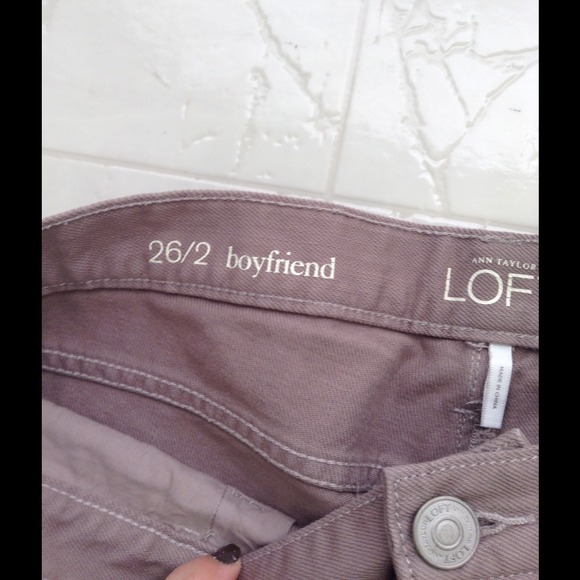 LOFT Taupe Boyfriend Jeans-LAST DAY - Picture 3 of 3